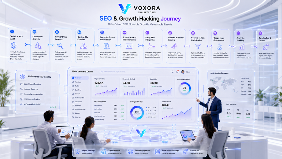 Advanced Local & Technical SEO & Growth Hacking process and delivery workflow
