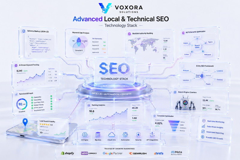 Advanced Local & Technical SEO & Growth Hacking technology stack
